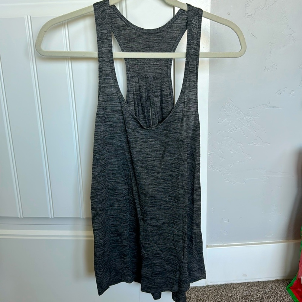 Lululemon gray racer back tank top in size 6